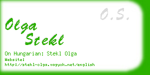 olga stekl business card